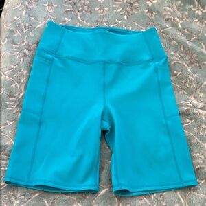 Skechers Blue Bike Shorts with High Waistband, New Never Worn.